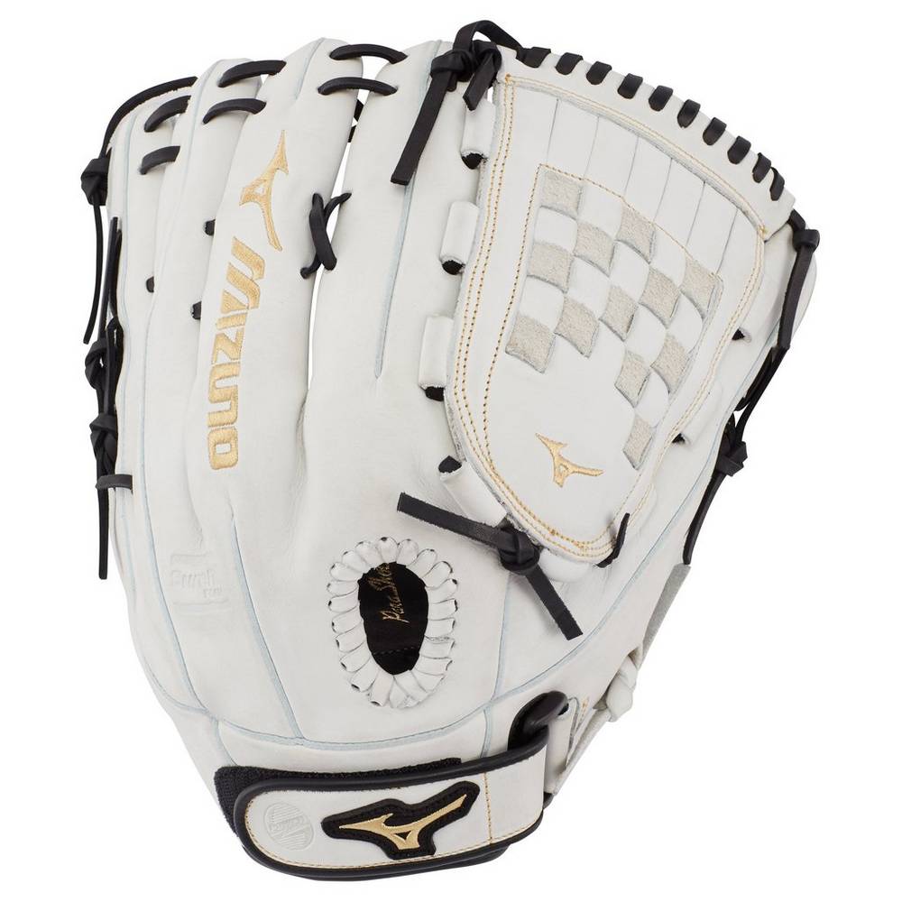 Damske Rukavice Mizuno MVP Prime Fastpitch 13" Softball Biele/Čierne Vypredaj WJRH31426